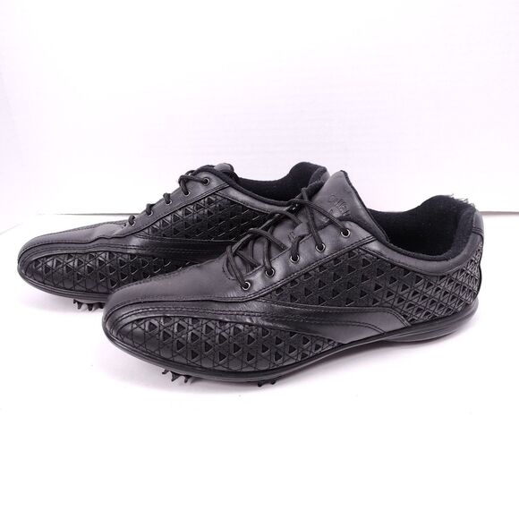 *FLAW* CALLAWAY Farra Women's Leather Golf Spikes Shoes Size 9.5 W473-02 Black - Picture 4 of 11